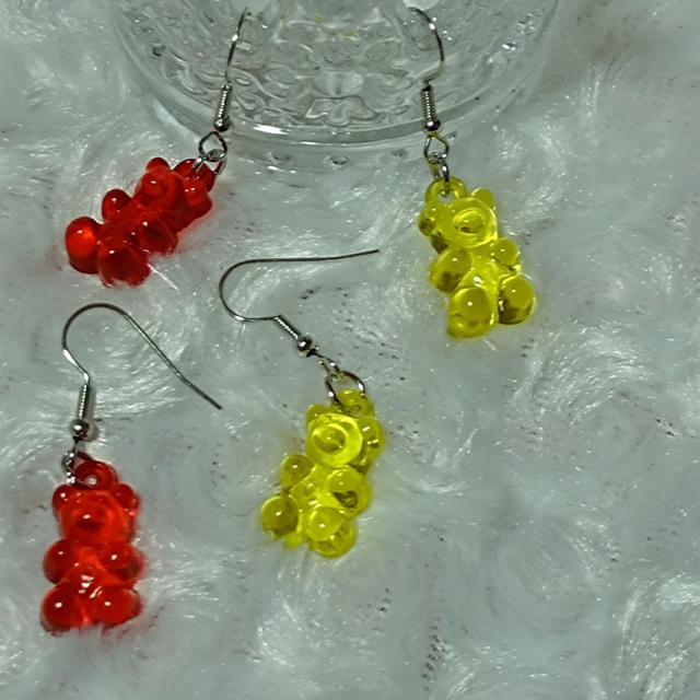 新品★可愛いベアフックピアス/イエロー+レッド < 女性アクセサリー/時計  新品★可愛いベアフックピアス/イエロー+レッド  < 女性アクセサリー/時計の