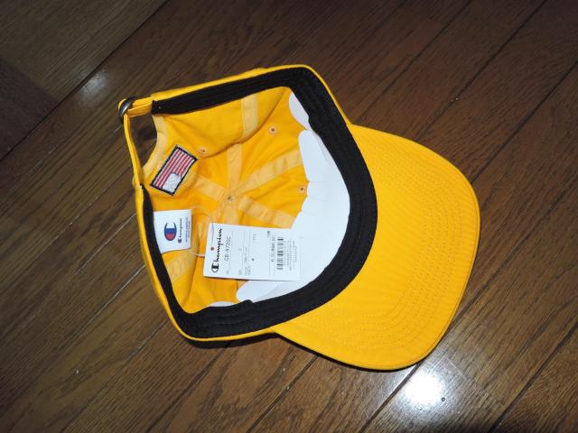 新品 Champion チャンピオン ロゴ刺繍 コットンツイル 6パネル キャップ ゴールド 帽子 < ブランド  新品 Champion チャンピオン ロゴ刺繍 コットンツイル 6パネル キャップ ゴールド 帽子 < ブランドの