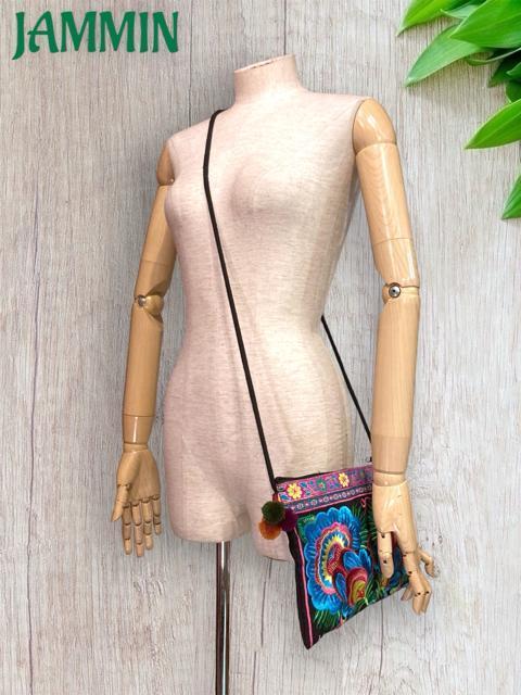 モン族花刺繍バッグ★ヒッピー★アジアン★鞄★ポシェット < 女性ファッション  モン族花刺繍バッグ★ヒッピー★アジアン★鞄★ポシェット < 女性ファッションの