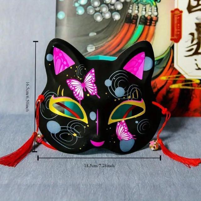 爆ヤス価格590円★ブラックスタイルの猫のフェイスマスク、半分の猫の顔 アニメのキツネのコスプレ 黒+蝶 < 女性ファッション  爆ヤス価格590円★ブラックスタイルの猫のフェイスマスク、半分の猫の顔 アニメのキツネのコスプレ 黒+蝶 < 女性ファッションの