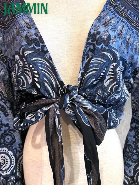 アジアン紋様柄フレア袖ボレロ チョリ アジアン エスニック ヒッピー < 女性ファッション アジアン紋様柄フレア袖ボレロ チョリ アジアン エスニック ヒッピー < 女性ファッションの