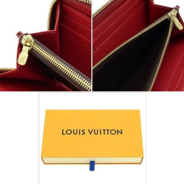 ◆ 本物 美品 ◆ LV ルイヴィトン ポルトフォイユクレマンス 長財布 ダミエ スリーズ 赤 ファスナー 箱 人気 N60534 < ブランド  ◆ 本物 美品 ◆ LV ルイヴィトン ポルトフォイユクレマンス 長財布 ダミエ スリーズ 赤 ファスナー 箱 人気 N60534 < ブランドの