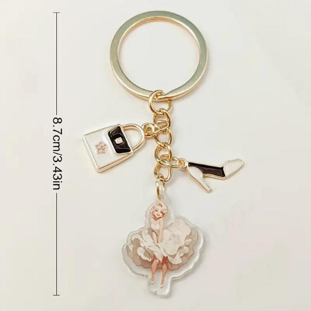 超お買い得590円★シック アクリル キーホルダー エレガント ドレス ハイヒール デザイン バックパック 財布 キー  チェーン < 女性ファッション  超お買い得590円★シック アクリル キーホルダー エレガント ドレス ハイヒール デザイン バックパック 財布 キー  チェーン < 女性ファッションの