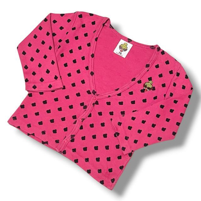 【HYSTERIC MINI/70】ミニちゃんシルエットドット柄カーディガン < ブランド 【HYSTERIC MINI/70】ミニちゃんシルエットドット柄カーディガン < ブランドの