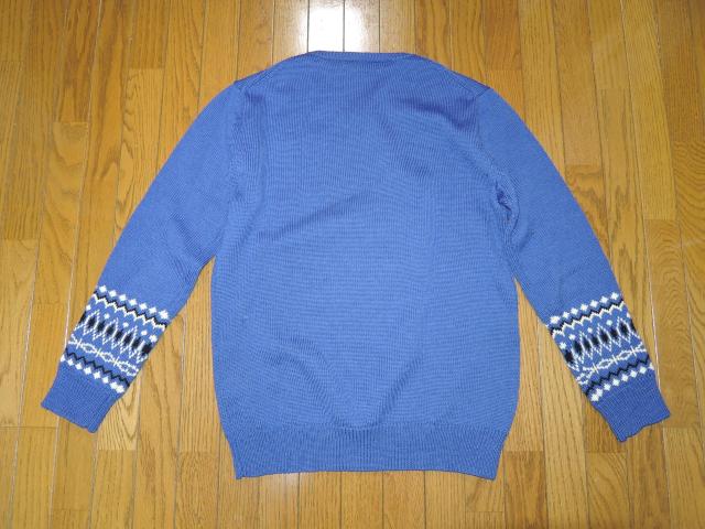 BEDWIN & THE HEARTBREAKERS ベドウィン V字 ニット 3青 ノルディック柄セーターV-NECK KNIT < ブランド BEDWIN & THE HEARTBREAKERS ベドウィン V字 ニット 3青 ノルディック柄セーターV-NECK KNIT < ブランドの