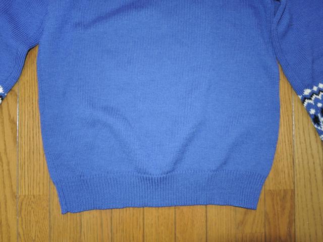 BEDWIN & THE HEARTBREAKERS ベドウィン V字 ニット 3青 ノルディック柄セーターV-NECK KNIT < ブランド BEDWIN & THE HEARTBREAKERS ベドウィン V字 ニット 3青 ノルディック柄セーターV-NECK KNIT < ブランドの