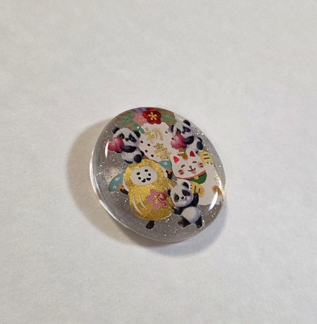 パンダ新年おめでとう!お正月向けデザインレジンアクセサリー パンダヘアゴム パンダネックレス パンダブローチ < 女性ファッション パンダ新年おめでとう!お正月向けデザインレジンアクセサリー パンダヘアゴム パンダネックレス パンダブローチ < 女性ファッションの