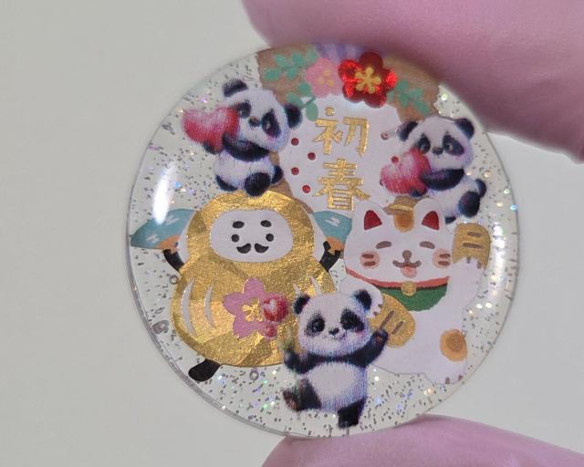 パンダ新年おめでとう!お正月向けデザインレジンアクセサリー パンダヘアゴム パンダネックレス パンダブローチ < 女性ファッション パンダ新年おめでとう!お正月向けデザインレジンアクセサリー パンダヘアゴム パンダネックレス パンダブローチ < 女性ファッションの