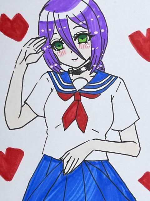 自作イラスト チェンソーマン レゼ ハガキサイズ 制服セーラー服コスプレ10 < アニメ/コミック/キャラクター 自作イラスト チェンソーマン レゼ ハガキサイズ 制服セーラー服コスプレ10 < アニメ/コミック/キャラクターの