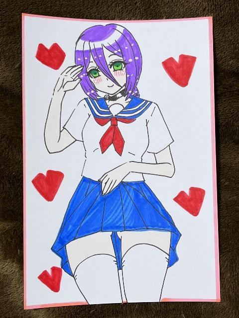 自作イラスト チェンソーマン レゼ ハガキサイズ 制服セーラー服コスプレ10 < アニメ/コミック/キャラクター 自作イラスト チェンソーマン レゼ ハガキサイズ 制服セーラー服コスプレ10 < アニメ/コミック/キャラクターの