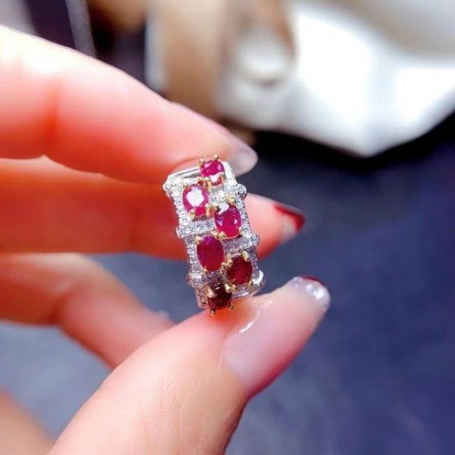 女性のための天然ルビーリング ナチュラル アクセサリー カラーストーン 宝石 S0_4374 < 女性アクセサリー/時計 女性のための天然ルビーリング ナチュラル アクセサリー カラーストーン 宝石 S0_4374 < 女性アクセサリー/時計の