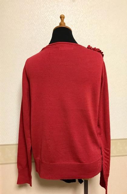 Green Label Relaxing ユナイテッドアローズ フリル ウールニット 未使用 赤 < ブランド Green Label Relaxing ユナイテッドアローズ フリル ウールニット 未使用 赤 < ブランドの