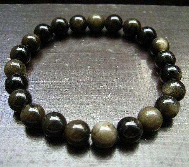 ☆即決☆8ミリ玉 ゴールデンオブシディアンブレスレット < 女性アクセサリー/時計 ☆即決☆8ミリ玉 ゴールデンオブシディアンブレスレット < 女性アクセサリー/時計の