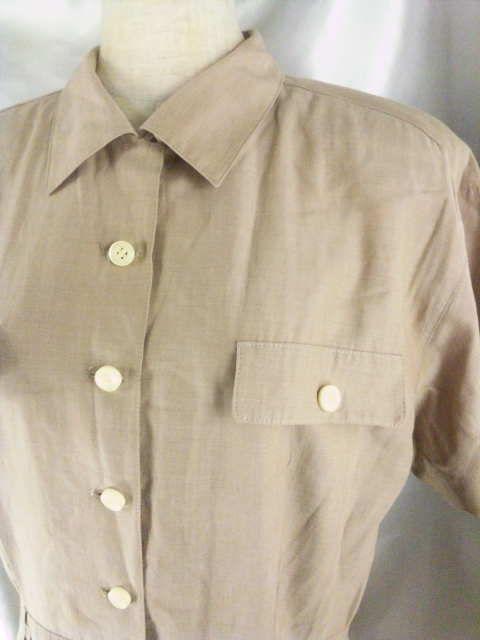 20★東京スタイル★涼しい★シャツロングワンピース★11号★ライトベージュ★ < 女性ファッション 20★東京スタイル★涼しい★シャツロングワンピース★11号★ライトベージュ★ < 女性ファッションの