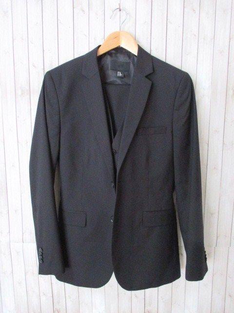 ☆H&M/エイチアンドエム 3ピース セットアップスーツ/メンズ/S/黒☆新品 < ブランド  ☆H&M/エイチアンドエム 3ピース セットアップスーツ/メンズ/S/黒☆新品  < ブランドの