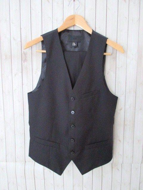 ☆H&M/エイチアンドエム 3ピース セットアップスーツ/メンズ/S/黒☆新品 < ブランド  ☆H&M/エイチアンドエム 3ピース セットアップスーツ/メンズ/S/黒☆新品 < ブランドの