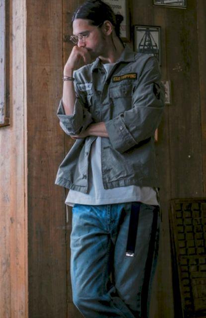 ego tripping wide sleeve work shirts patch < 男性ファッション  ego tripping wide sleeve work shirts patch  < 男性ファッションの