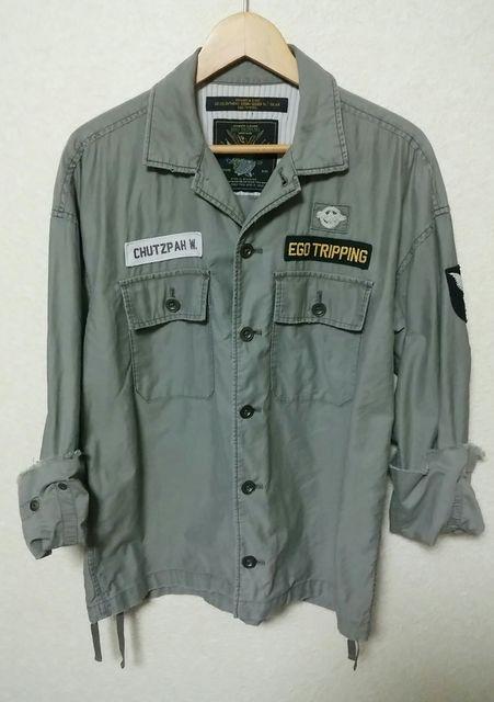 ego tripping wide sleeve work shirts patch < 男性ファッション  ego tripping wide sleeve work shirts patch < 男性ファッションの