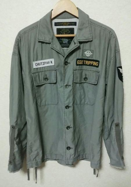 ego tripping wide sleeve work shirts patch < 男性ファッション  ego tripping wide sleeve work shirts patch < 男性ファッションの