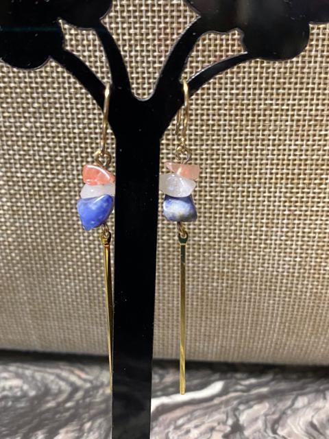 天然石ピアス??Rクォーツ&ジェイド < 女性アクセサリー/時計  天然石ピアス??Rクォーツ&ジェイド  < 女性アクセサリー/時計の