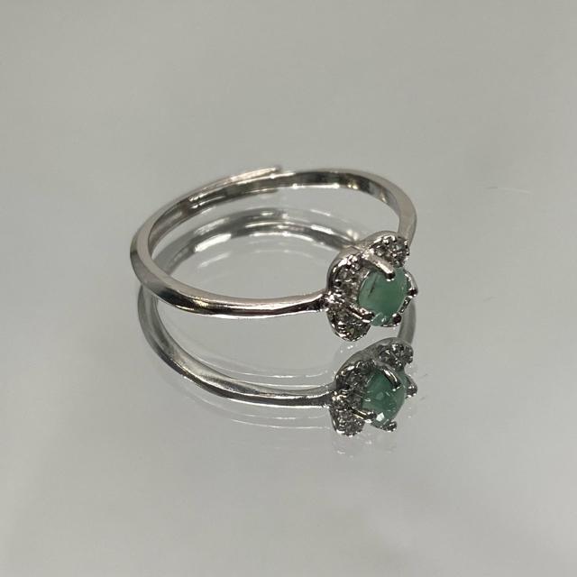 《No.R040》天然石エメラルド 天然非加熱 フリーサイズリング < 女性アクセサリー/時計  《No.R040》天然石エメラルド 天然非加熱 フリーサイズリング  < 女性アクセサリー/時計の