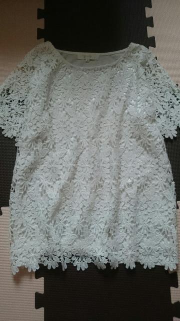 grove グローブ☆透かし編みレーストップス★アイボリー☆ < ブランド  grove グローブ☆透かし編みレーストップス★アイボリー☆ < ブランドの