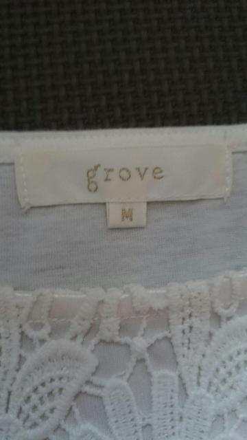 grove グローブ☆透かし編みレーストップス★アイボリー☆ < ブランド  grove グローブ☆透かし編みレーストップス★アイボリー☆ < ブランドの