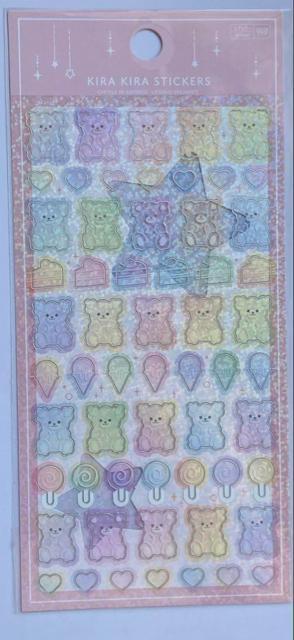 キラキラくまちゃん コラージュ 素材 デコレーション シール マスキングテープ N2m < インテリア/ライフ  キラキラくまちゃん コラージュ 素材 デコレーション シール マスキングテープ N2m  < インテリア/ライフの
