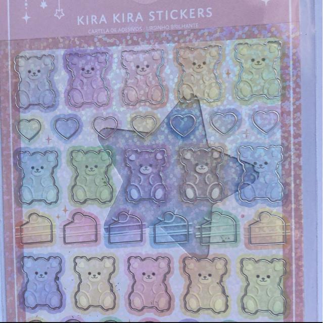 キラキラくまちゃん コラージュ 素材 デコレーション シール マスキングテープ N2m < インテリア/ライフ  キラキラくまちゃん コラージュ 素材 デコレーション シール マスキングテープ N2m < インテリア/ライフの