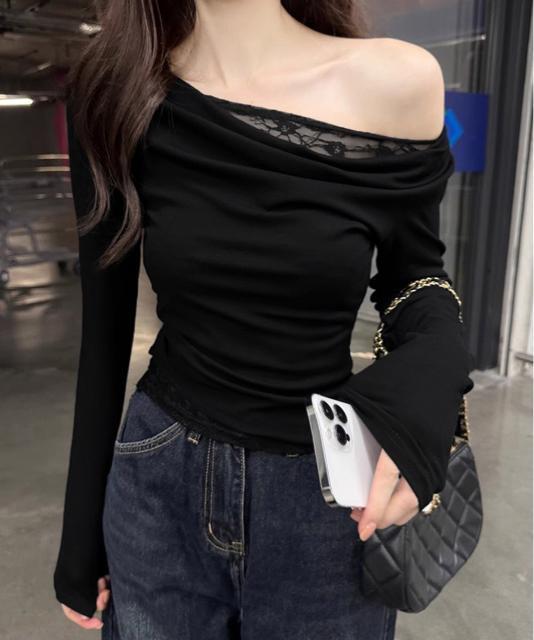 送料無料 新品 レース 長袖Tシャツ レディース 薄手 < 女性ファッション  送料無料 新品 レース 長袖Tシャツ レディース 薄手 < 女性ファッションの