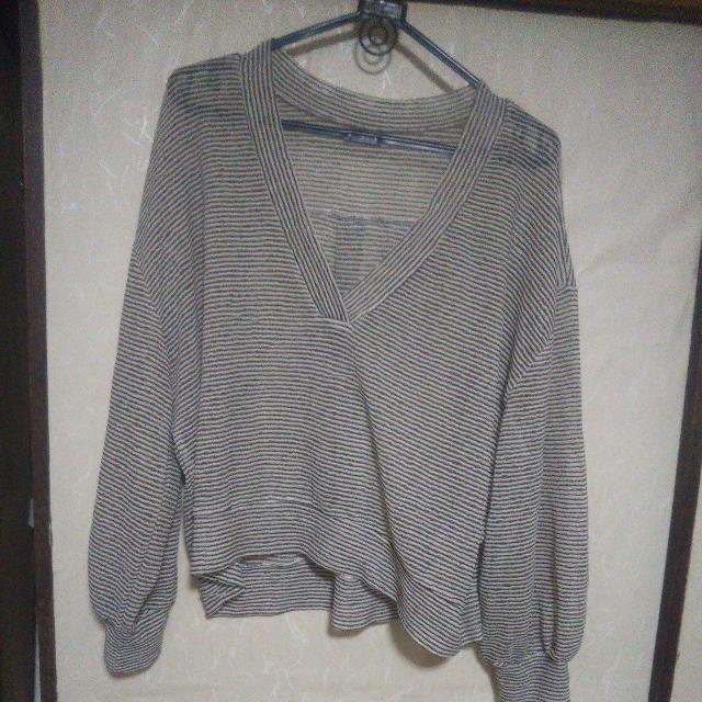 送料無料即決 Amuir ドルマンスリーブ ボーダーシアーカットソー Vネック 重ね着 レイヤード レディース長袖トップス < 女性ファッション 送料無料即決 Amuir ドルマンスリーブ ボーダーシアーカットソー Vネック 重ね着 レイヤード レディース長袖トップス < 女性ファッションの