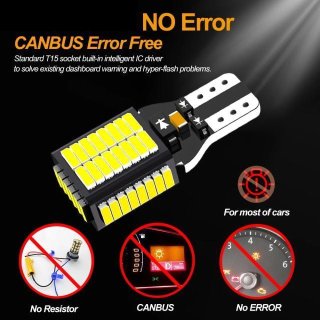 驚きの54LED搭載 T16バックライト用LEDライト2個セット 7000ケルビンバックカメラが見やすい12V/24V両用 爆光 < 自動車/バイク 驚きの54LED搭載 T16バックライト用LEDライト2個セット 7000ケルビンバックカメラが見やすい12V/24V両用 爆光 < 自動車/バイク