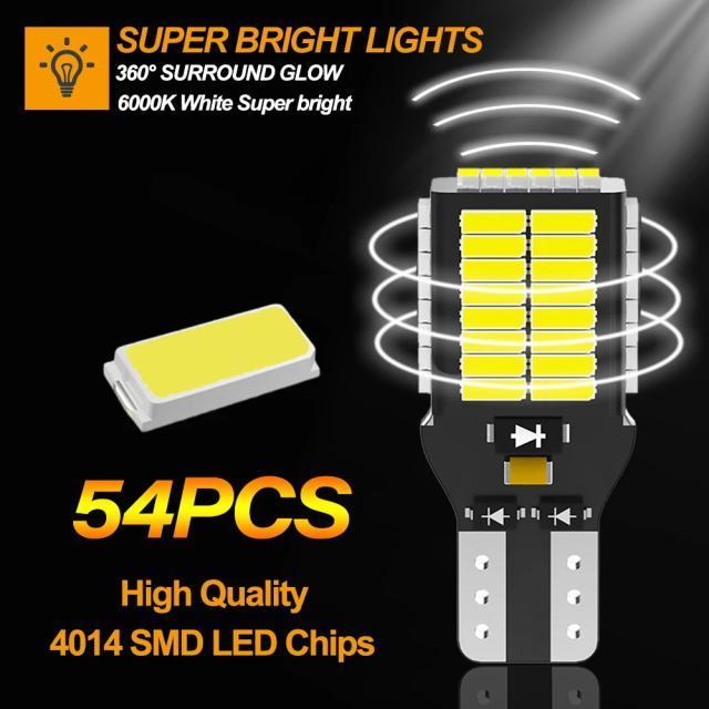 驚きの54LED搭載 T16バックライト用LEDライト2個セット 7000ケルビンバックカメラが見やすい12V/24V両用 爆光 < 自動車/バイク 驚きの54LED搭載 T16バックライト用LEDライト2個セット 7000ケルビンバックカメラが見やすい12V/24V両用 爆光 < 自動車/バイク
