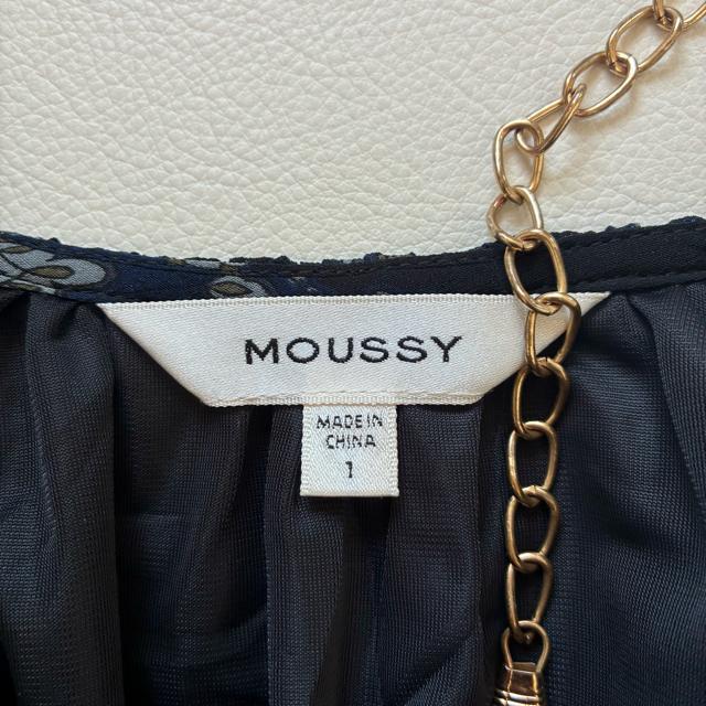 ◆極美品◆マウジー◆花柄シアーティアードマキシワンピース◆黒×ネイビー◆S < ブランド ◆極美品◆マウジー◆花柄シアーティアードマキシワンピース◆黒×ネイビー◆S < ブランドの