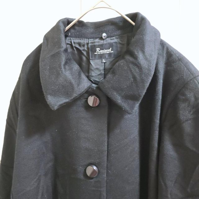 �V�i�^�O�t���@Renievel �J�V�~��100%�@�u���b�N�E�[���R�[�g L�T�C�Y �� �����t�@�b�V������ 