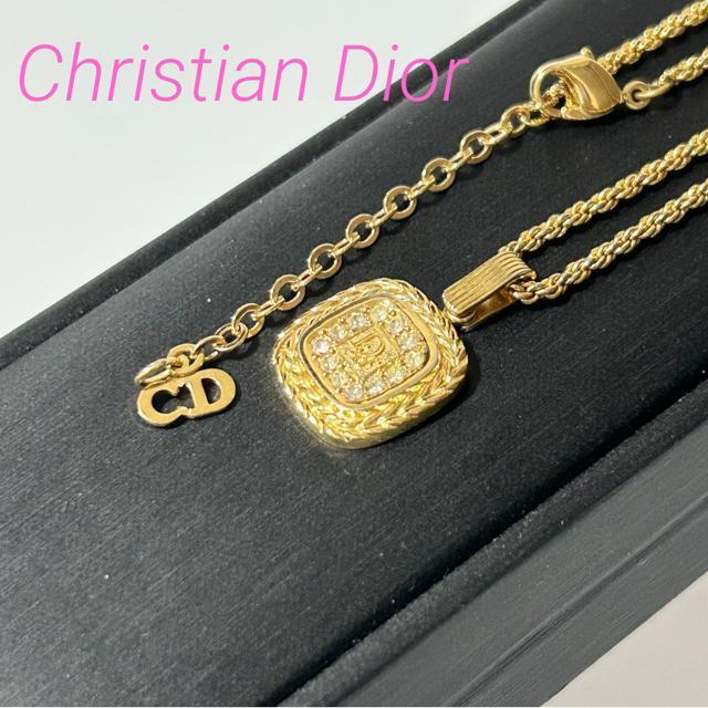 ���i Christian Dior �f�B�I�[�� ���S �X�N�G�A �l�b�N���X �y���_���g �A�N�Z�T���[ ���C���X�g�[�� �S�[���h  �� �u�����h�� 