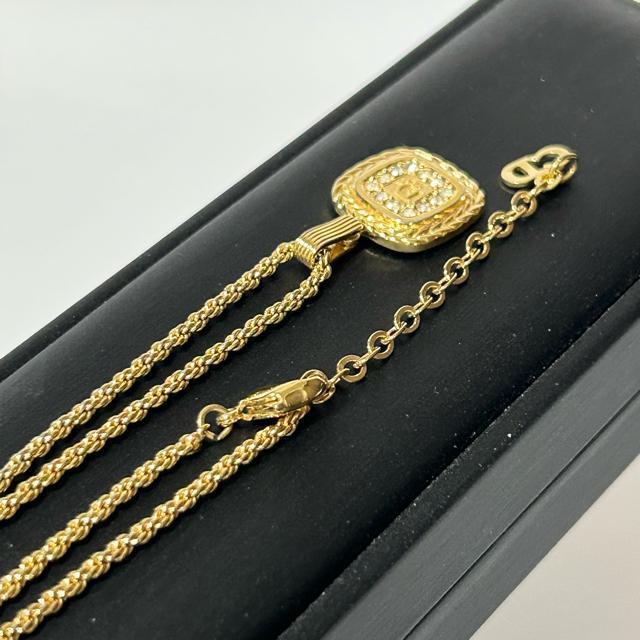 ���i Christian Dior �f�B�I�[�� ���S �X�N�G�A �l�b�N���X �y���_���g �A�N�Z�T���[ ���C���X�g�[�� �S�[���h �� �u�����h�� 