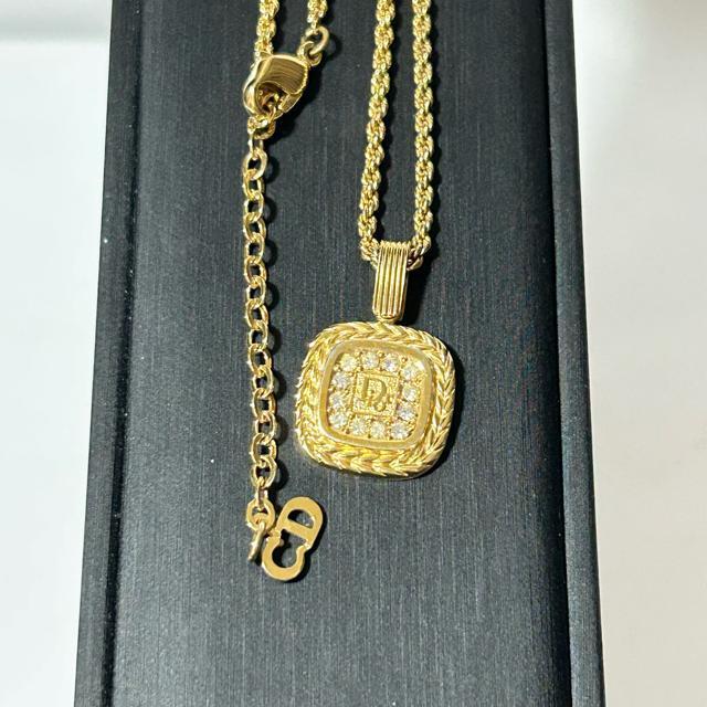 ���i Christian Dior �f�B�I�[�� ���S �X�N�G�A �l�b�N���X �y���_���g �A�N�Z�T���[ ���C���X�g�[�� �S�[���h �� �u�����h�� 