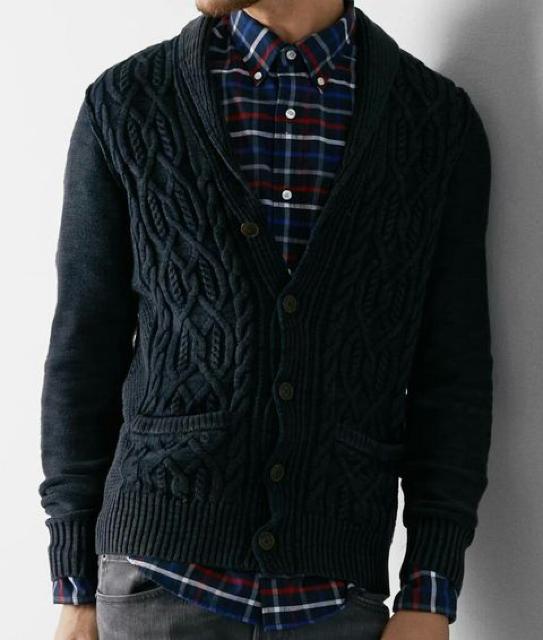 【American Eagle】AEOケーブルショールカラーカーディガン XL/フリートネイビー < ブランド 【American Eagle】AEOケーブルショールカラーカーディガン XL/フリートネイビー < ブランドの