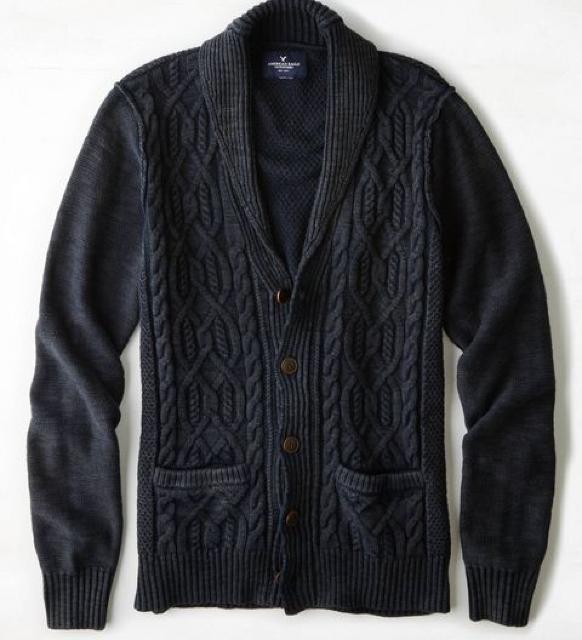 【American Eagle】AEOケーブルショールカラーカーディガン XL/フリートネイビー < ブランド 【American Eagle】AEOケーブルショールカラーカーディガン XL/フリートネイビー < ブランドの