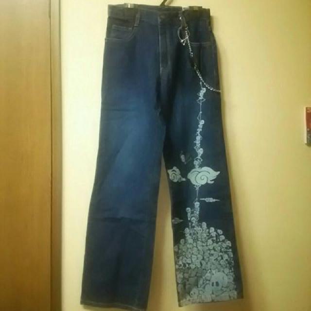 キッズ140★新品★チェーン付スカル柄デニム < キッズ/ベビー  キッズ140★新品★チェーン付スカル柄デニム  < キッズ/ベビーの