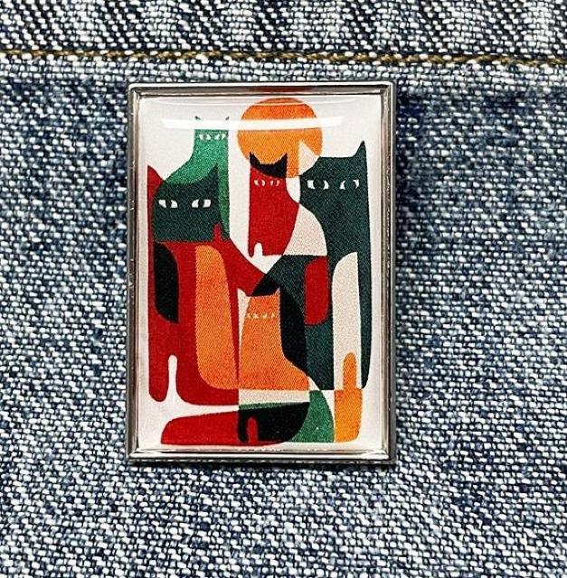 新品 キャットファミリー アート ピンブローチ ピンバッジ ピンズ < 女性アクセサリー/時計  新品 キャットファミリー アート ピンブローチ ピンバッジ ピンズ  < 女性アクセサリー/時計の
