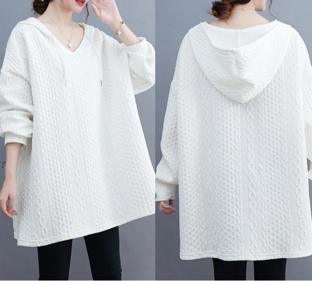 キルト パーカー チュニック トップス ワイド ゆったり ホワイト 大きいサイズ < 女性ファッション キルト パーカー チュニック トップス ワイド ゆったり ホワイト 大きいサイズ < 女性ファッションの
