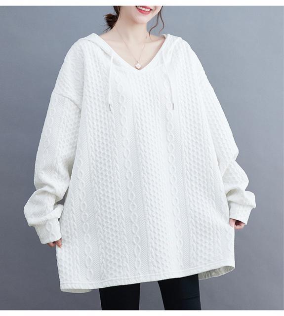 キルト パーカー チュニック トップス ワイド ゆったり ホワイト 大きいサイズ < 女性ファッション キルト パーカー チュニック トップス ワイド ゆったり ホワイト 大きいサイズ < 女性ファッションの