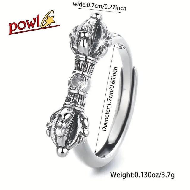 925シルバーフリーサイズアジャスタブルオープン男女兼用バジュラ金剛杵ドルジェ < 男性アクセサリー/時計 925シルバーフリーサイズアジャスタブルオープン男女兼用バジュラ金剛杵ドルジェ < 男性アクセサリー/時計の