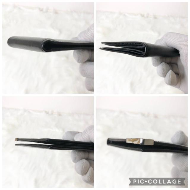 GUCCI �O�b�` ��܂���z �܂���z �V���o�[�v���[�g���S �� �u���b�N ���U�[ �� �u�����h�� 