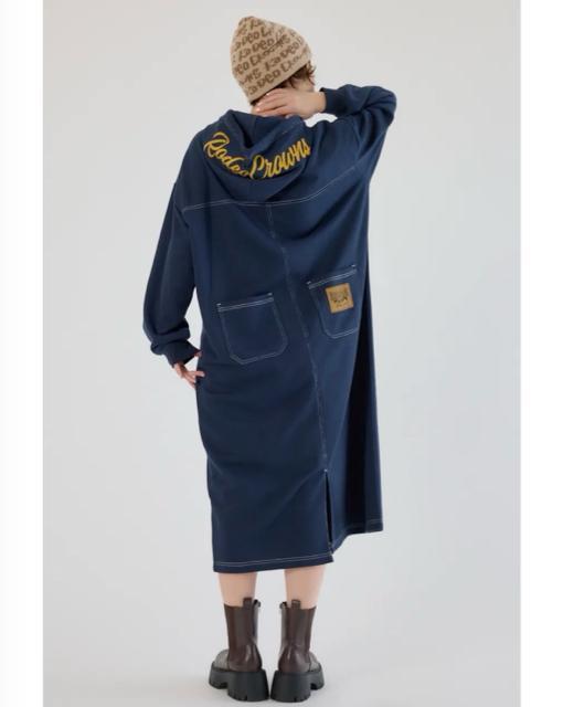 ロデオクラウンズ★ RCSカラーステッチパーカーワンピース(ネイビー) < ブランド ロデオクラウンズ★ RCSカラーステッチパーカーワンピース(ネイビー) < ブランドの