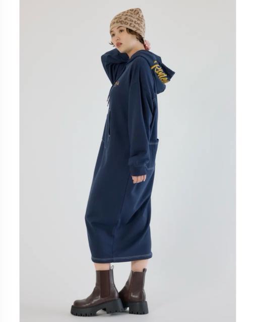 ロデオクラウンズ★ RCSカラーステッチパーカーワンピース(ネイビー) < ブランド ロデオクラウンズ★ RCSカラーステッチパーカーワンピース(ネイビー) < ブランドの