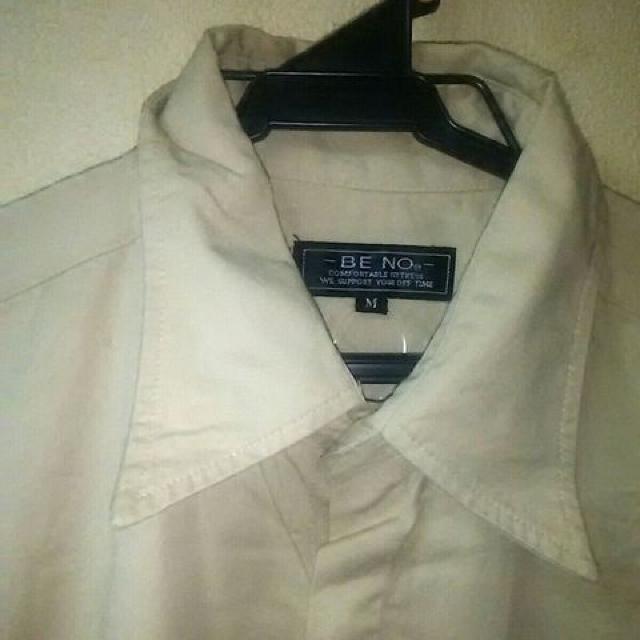 BENO★used★メンズ隠しボタンシンプルシャツMベージュ < 男性ファッション  BENO★used★メンズ隠しボタンシンプルシャツMベージュ < 男性ファッションの