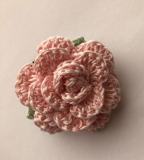 ハンドメイド ヘアゴム レース糸の薔薇♪ ピンク axes好き♪ < 女性ファッション  ハンドメイド ヘアゴム レース糸の薔薇♪ ピンク axes好き♪ < 女性ファッションの